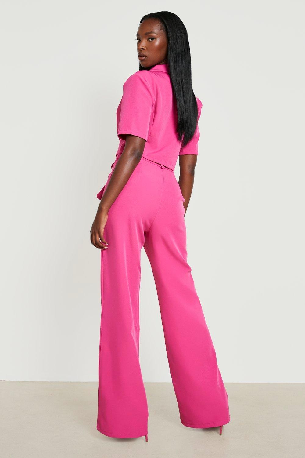 Best Pink Flare Pant Boohoo