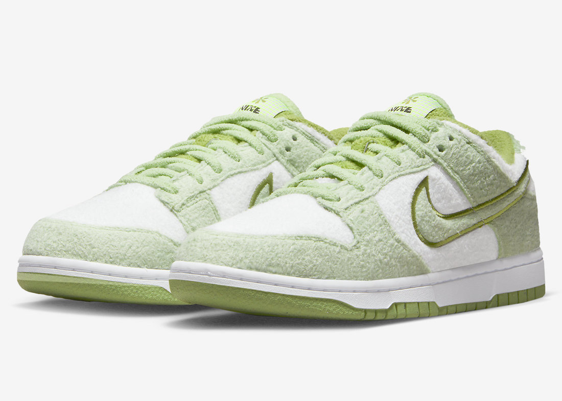 Nike Dunk Low Fleece Green White