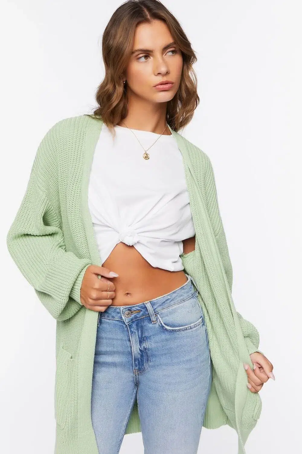 10. Forever 21 Open-Front Cardigan Sweater