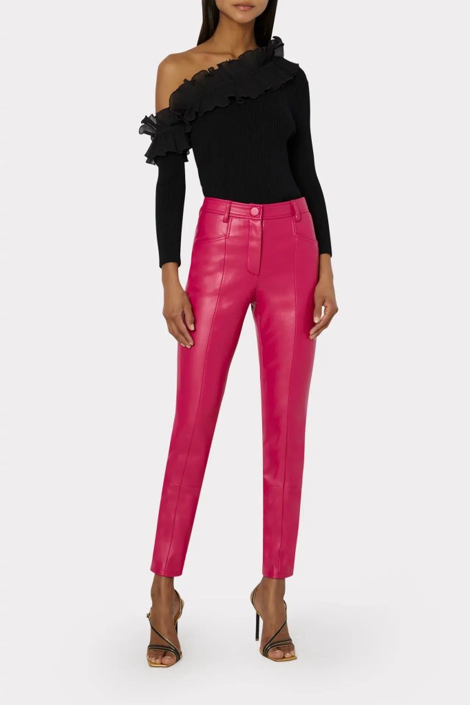 Best Pink Leather Pants Milly