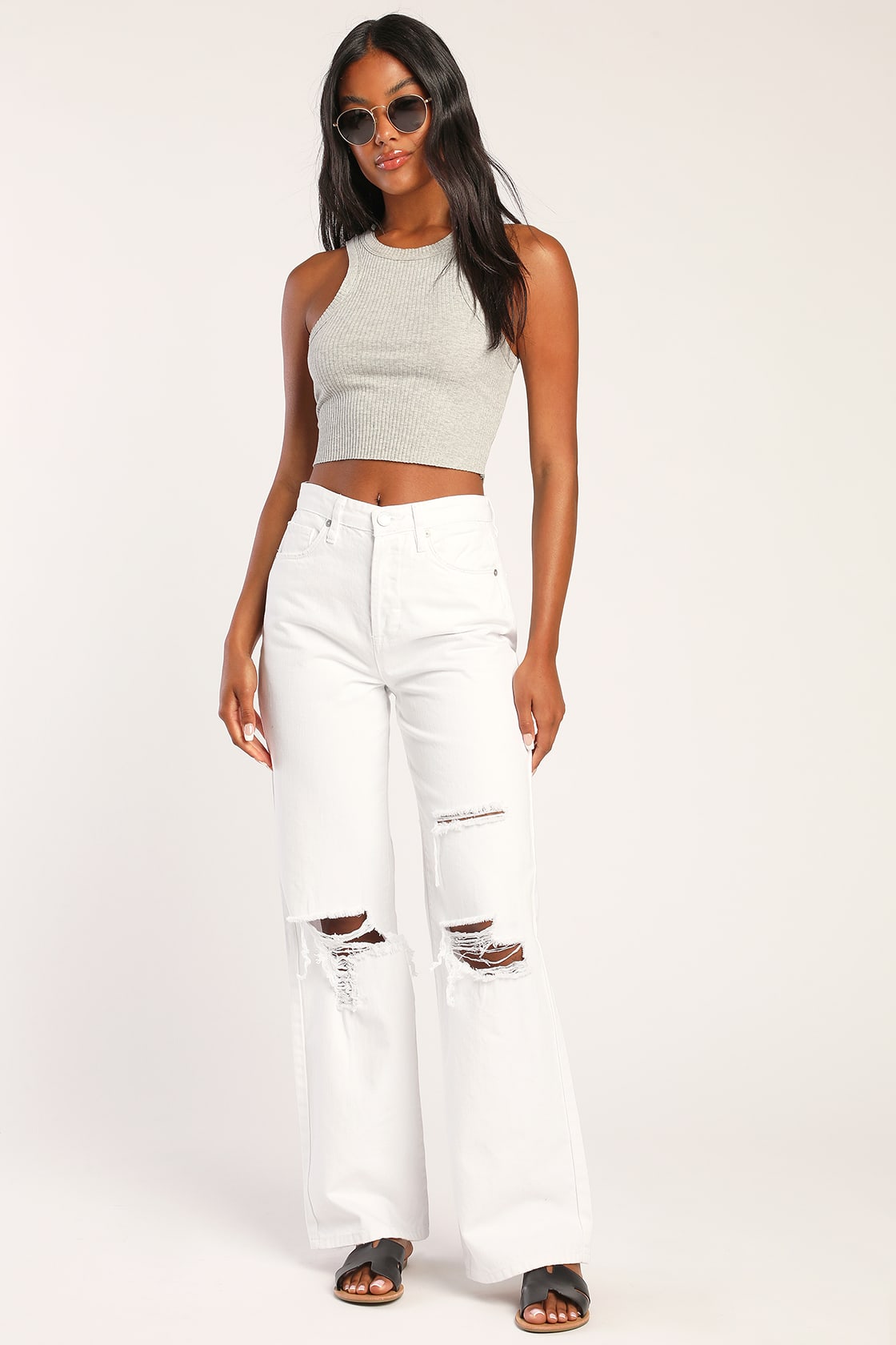 BlankNYC White Ripped Jeans