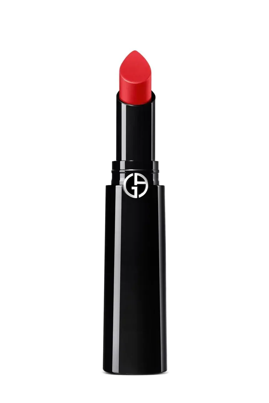 9. Armani Beauty Lip Power Long-Lasting Satin Lipstick in Friendly