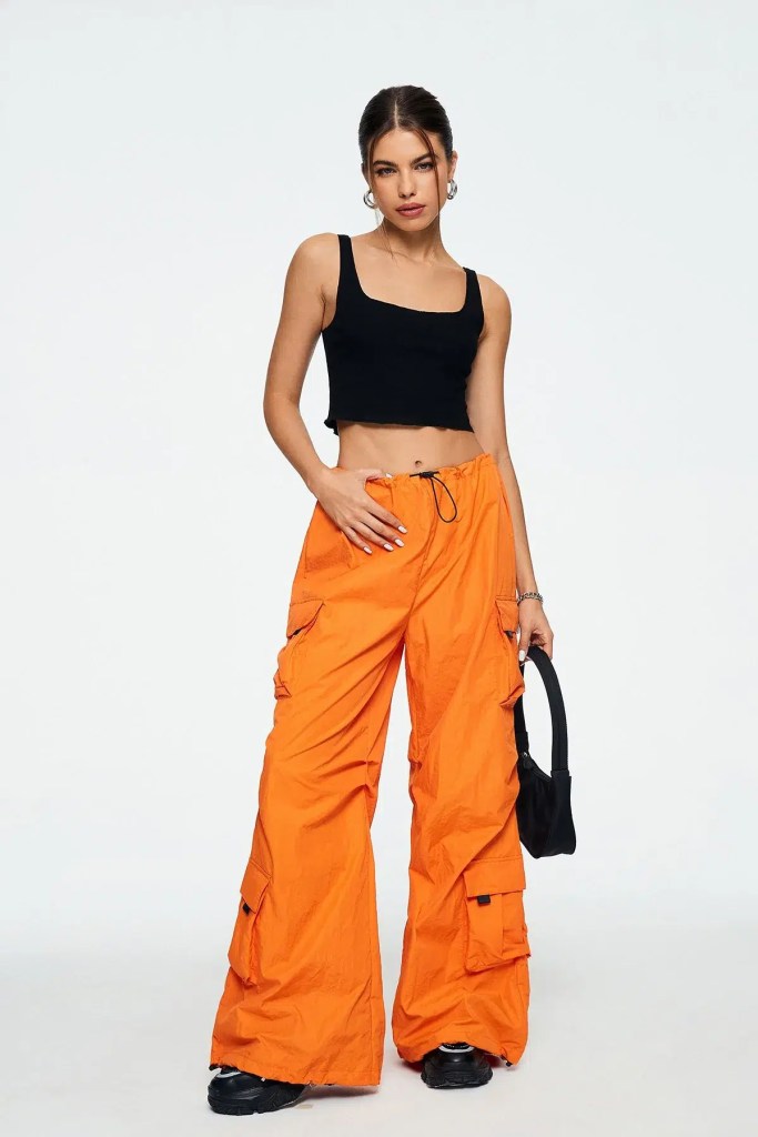 Cargo Parachute Pants - Orange – Salt & Pepper Boutique