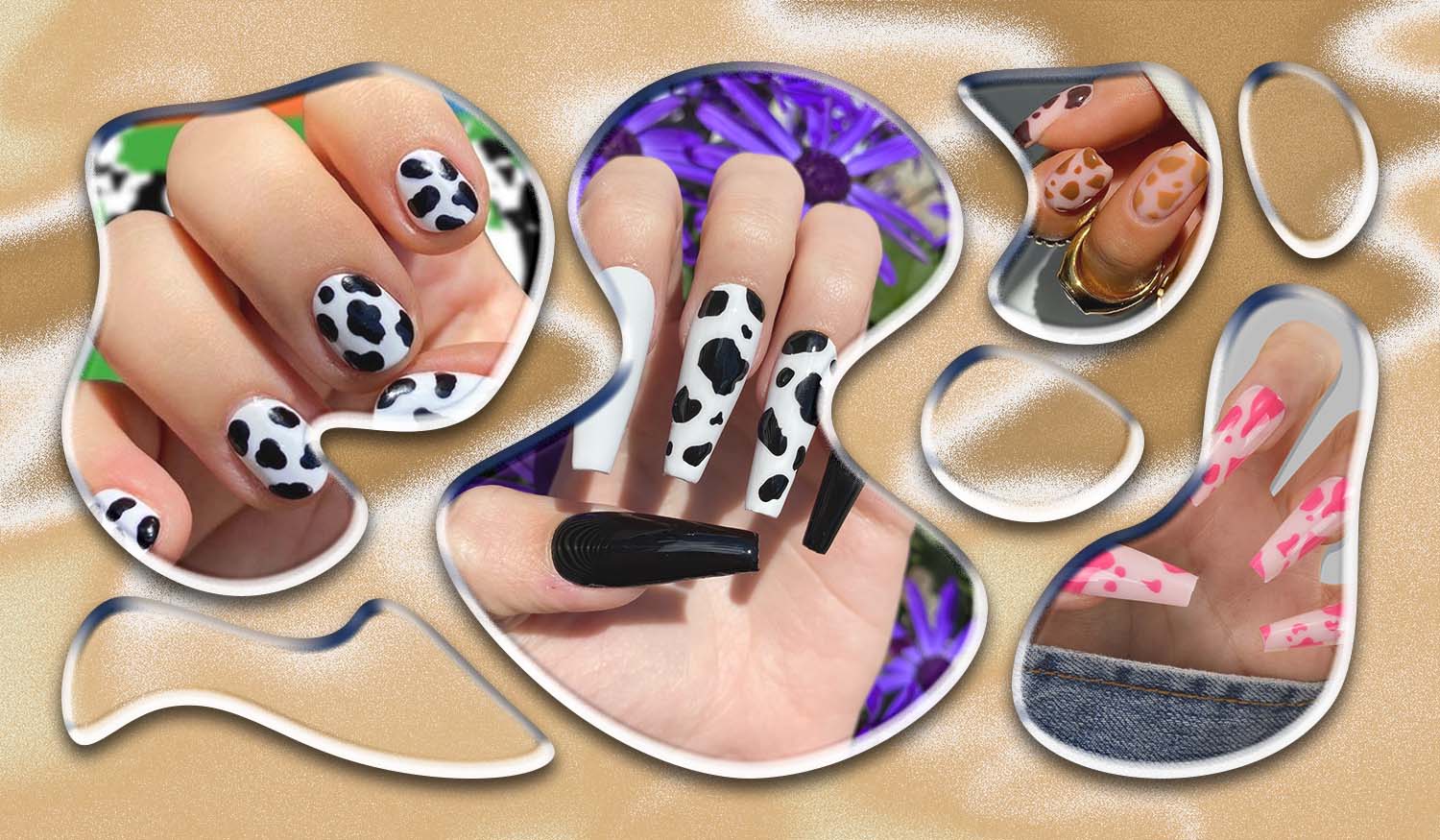 Cow Nails | How to Do a Cow Print Acrylic Nail Design | DipWell