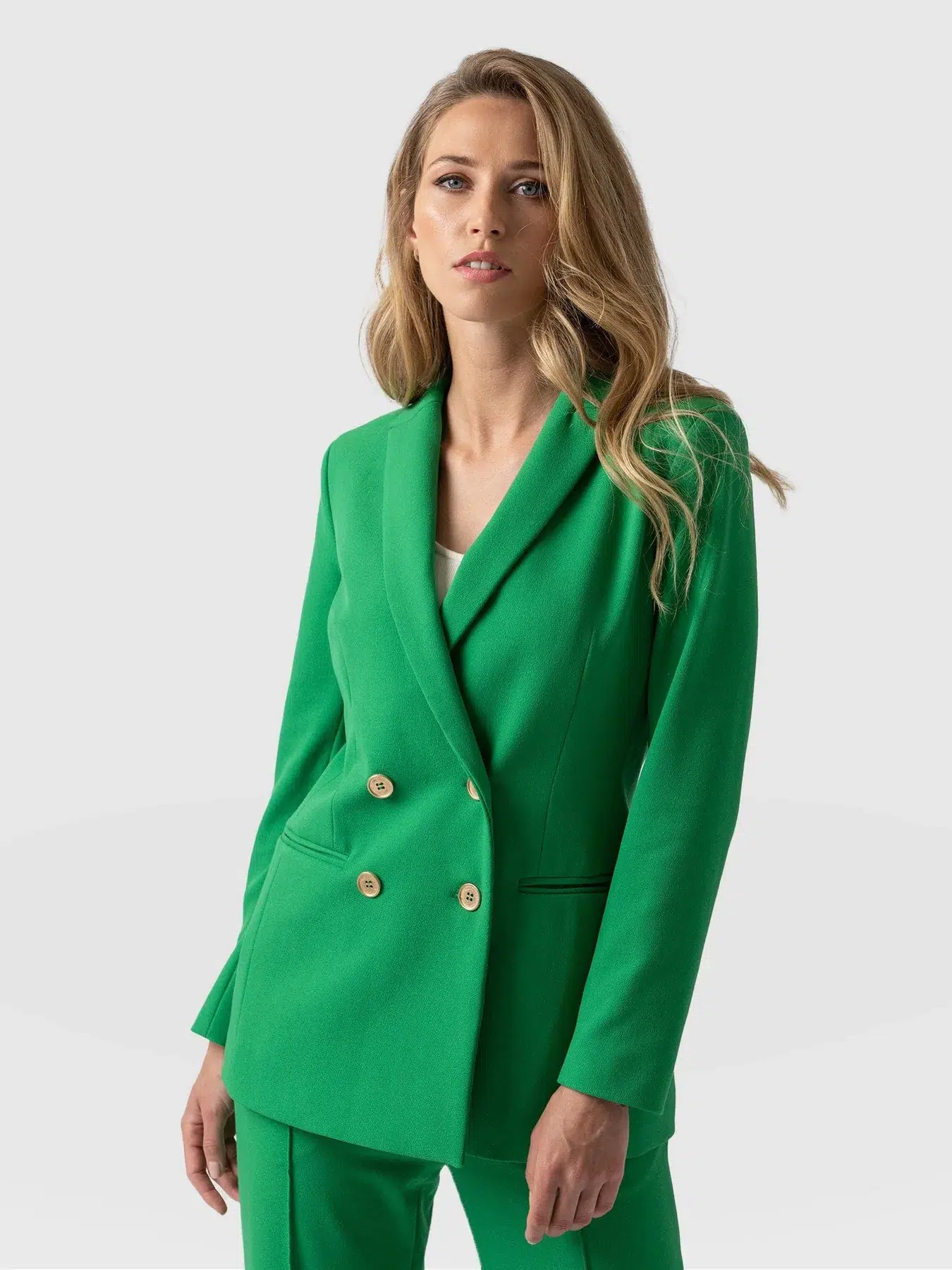 2. Saint + Sofia Cambridge Emerald Green Blazer