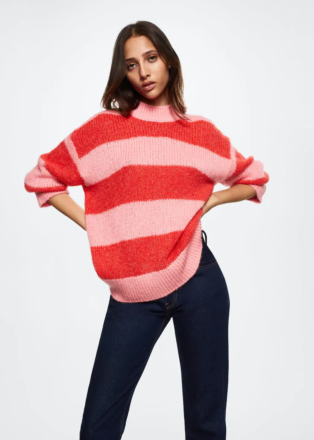 4. Mango Oversized Striped Sweater