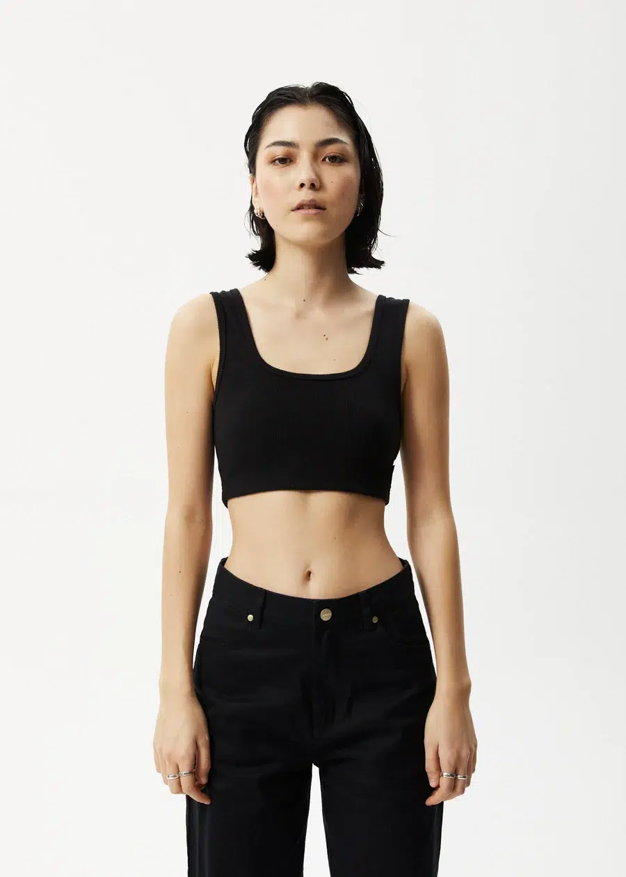 13. Afends Chia Hemp Ribbed Cropped Singlet