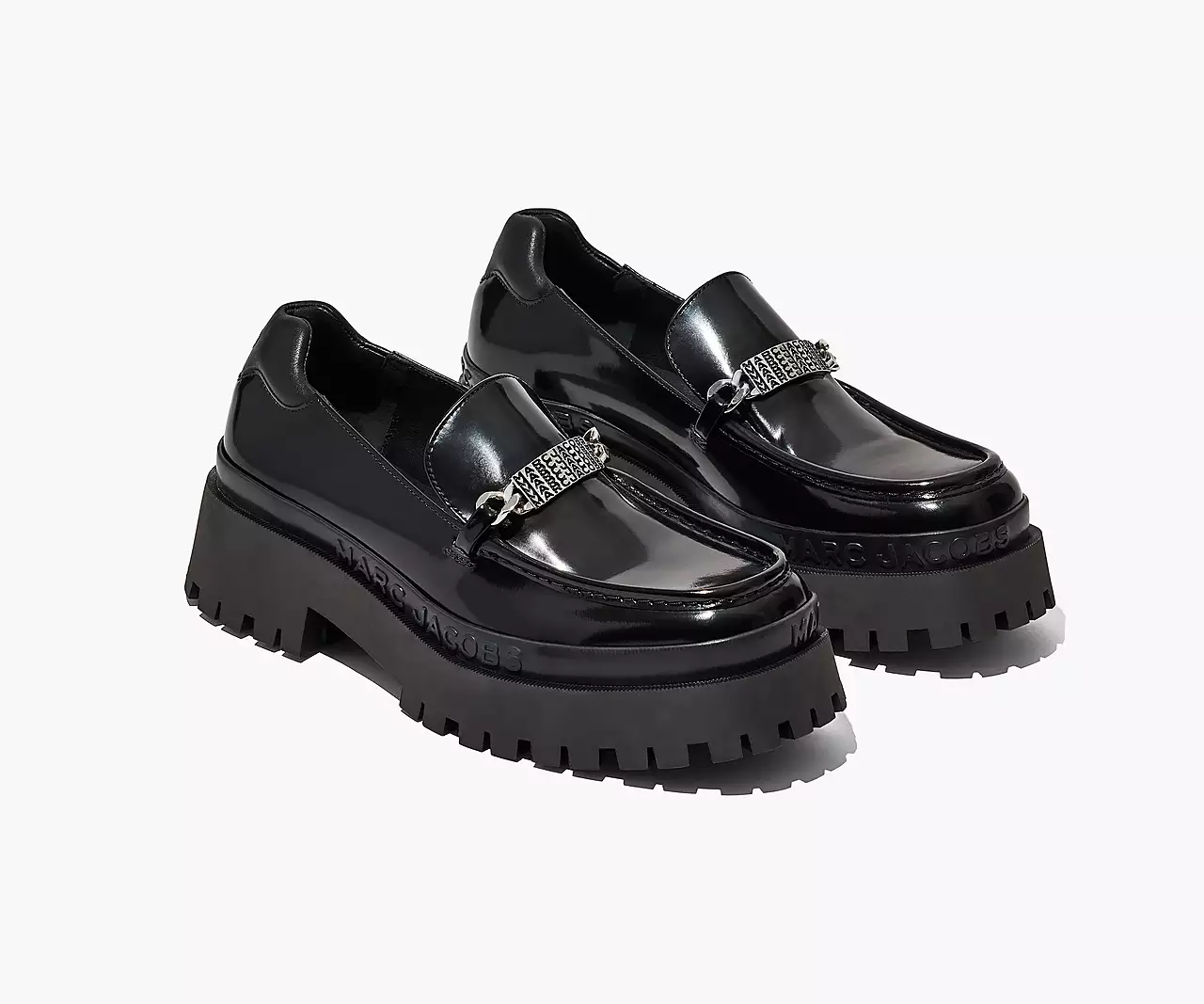 4. Marc Jacobs The Leather Barcode Monogram Loafer