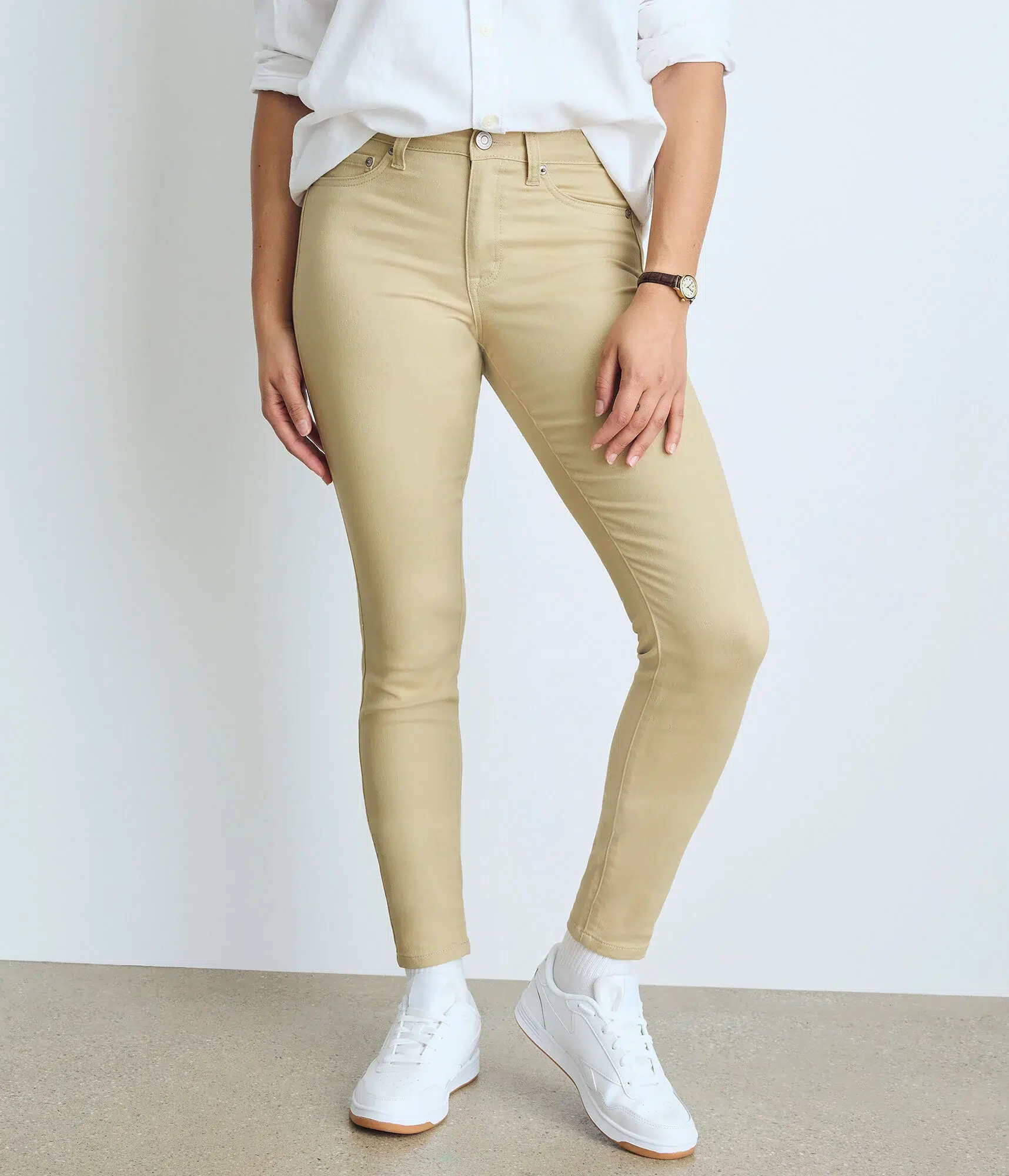 Aéropostale High-rise Relaxed Pleated Pants in White